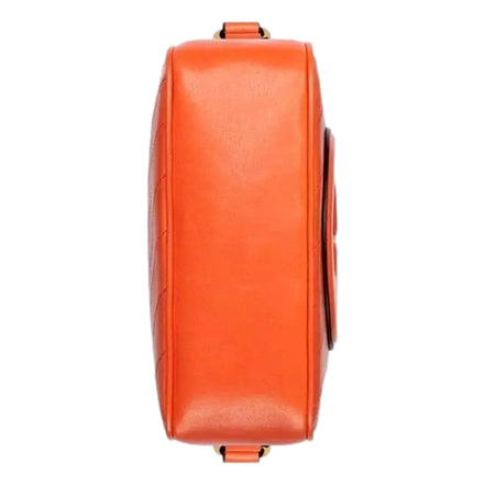 Gucci Blondie GG Patch Diagonal Stitching Orange Leather Crossbody Handbag available at Queen Bee of Beverly Hills