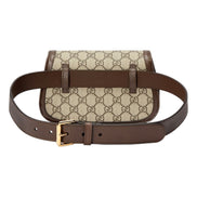 Gucci Blondie GG Supreme Canvas Brown Belt Bag Size 110 available at Queen Bee of Beverly Hills