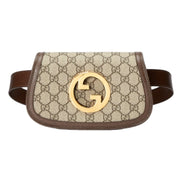 Gucci Blondie GG Supreme Canvas Brown Belt Bag Size 110 available at Queen Bee of Beverly Hills