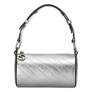Gucci Blondie Mini Shoulder Bag in Metallic Silver Leather available at Queen Bee of Beverly Hills