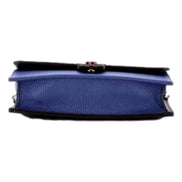 Gucci Blue Marmont GG Womens Leather Wallet on Chain Crossbody Bag available at Queen Bee of Beverly Hills