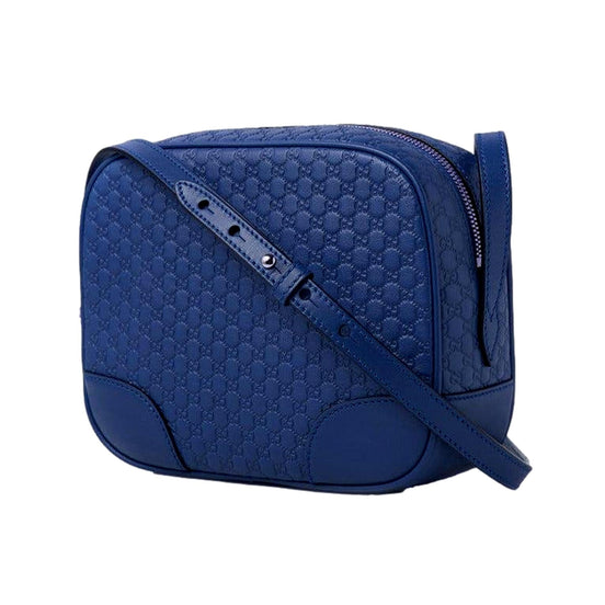 Gucci Bree Microguccissima Caspian Blue Leather Crossbody Bag available at Queen Bee of Beverly Hills