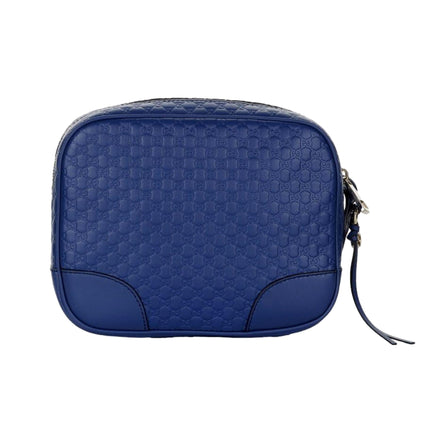 Gucci Bree Microguccissima Caspian Blue Leather Crossbody Bag available at Queen Bee of Beverly Hills
