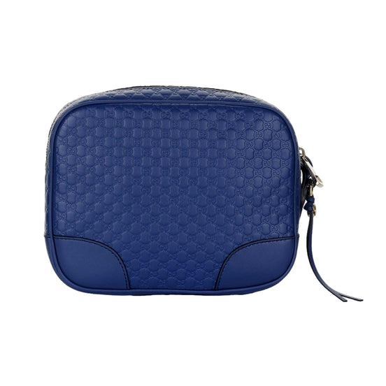 Gucci Bree Microguccissima Caspian Blue Leather Crossbody Bag available at Queen Bee of Beverly Hills