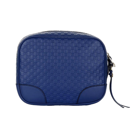 Gucci Bree Microguccissima Caspian Blue Leather Crossbody Bag available at Queen Bee of Beverly Hills