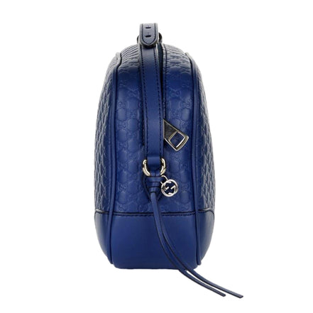 Gucci Bree Microguccissima Caspian Blue Leather Crossbody Bag available at Queen Bee of Beverly Hills