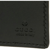 Gucci Calfskin Leather GG Tennis Embossed Bi-Fold Wallet Black available at Queen Bee of Beverly Hills