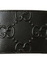 Gucci Calfskin Leather GG Tennis Embossed Bi-Fold Wallet Black available at Queen Bee of Beverly Hills