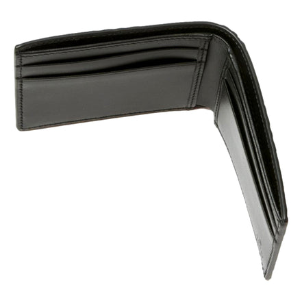 Gucci Calfskin Leather GG Tennis Embossed Bi-Fold Wallet Black available at Queen Bee of Beverly Hills