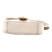 Gucci Calfskin Matelasse Medium GG Marmont Shoulder Bag Ivory available at Queen Bee of Beverly Hills
