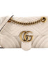 Gucci Calfskin Matelasse Medium GG Marmont Shoulder Bag Ivory available at Queen Bee of Beverly Hills