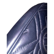 Gucci Calfskin Matelasse Small GG Marmont Chain Crossbody Bag Black available at Queen Bee of Beverly Hills