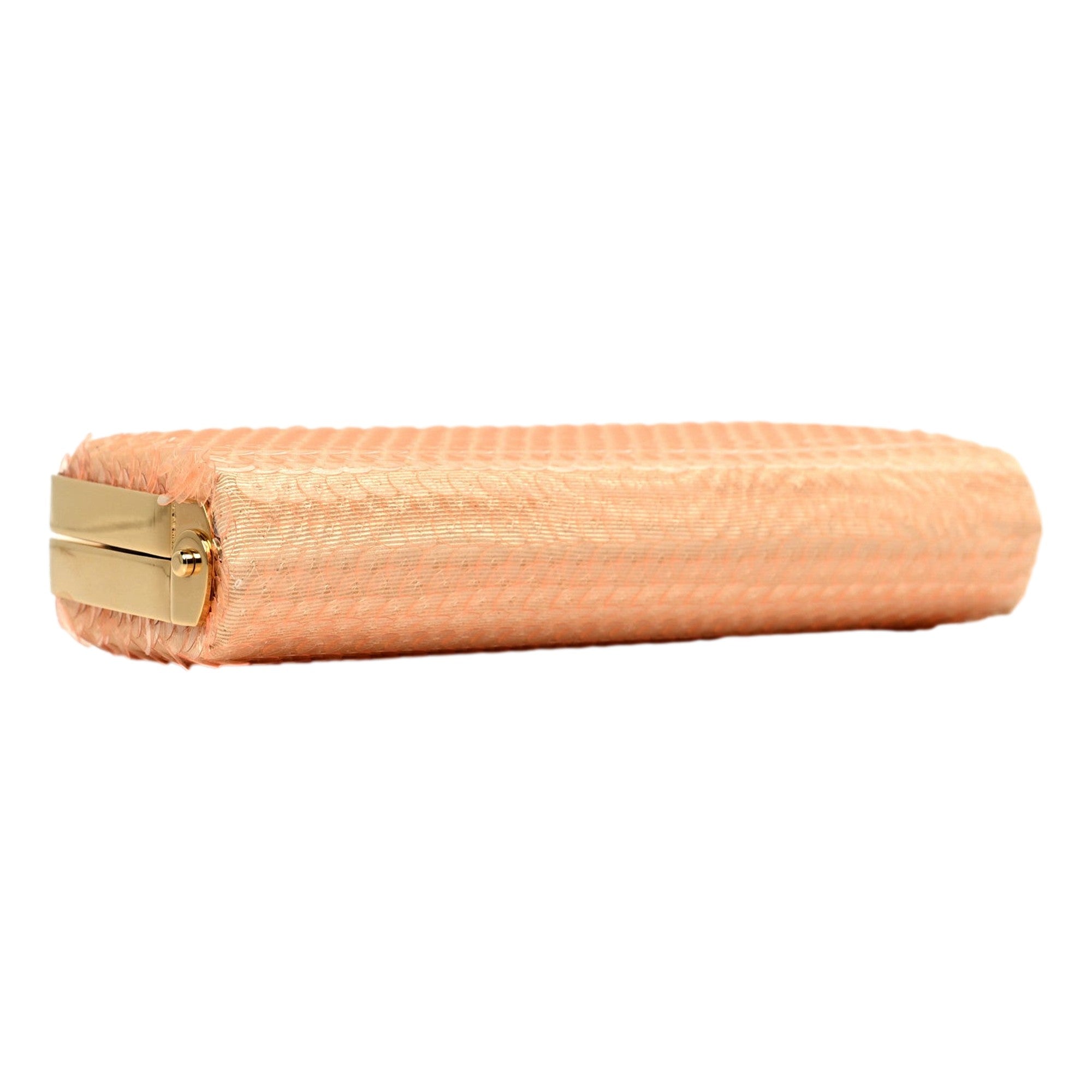 Gucci Peach Sequin GG Chain Evening Clutch Bag - available at Queen Bee of Beverly Hills. 
