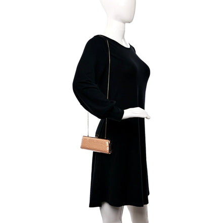Gucci Peach Sequin GG Chain Evening Clutch Bag - available at Queen Bee of Beverly Hills. 