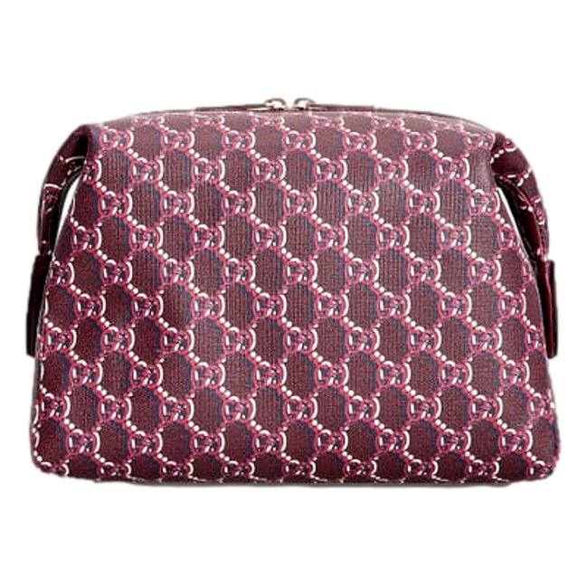 Gucci GG Shadow Travel Cosmetic Pouch Bag Bordeaux Red - available at Queen Bee of Beverly Hills. 