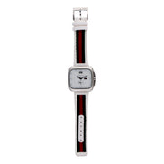 Gucci Coupe Watch YA131303 White Dial with Web Strap - available at Queen Bee of Beverly Hills. 