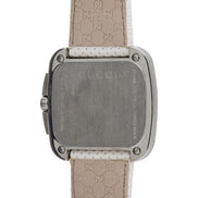 Gucci Coupe Watch YA131303 White Dial with Web Strap - available at Queen Bee of Beverly Hills. 