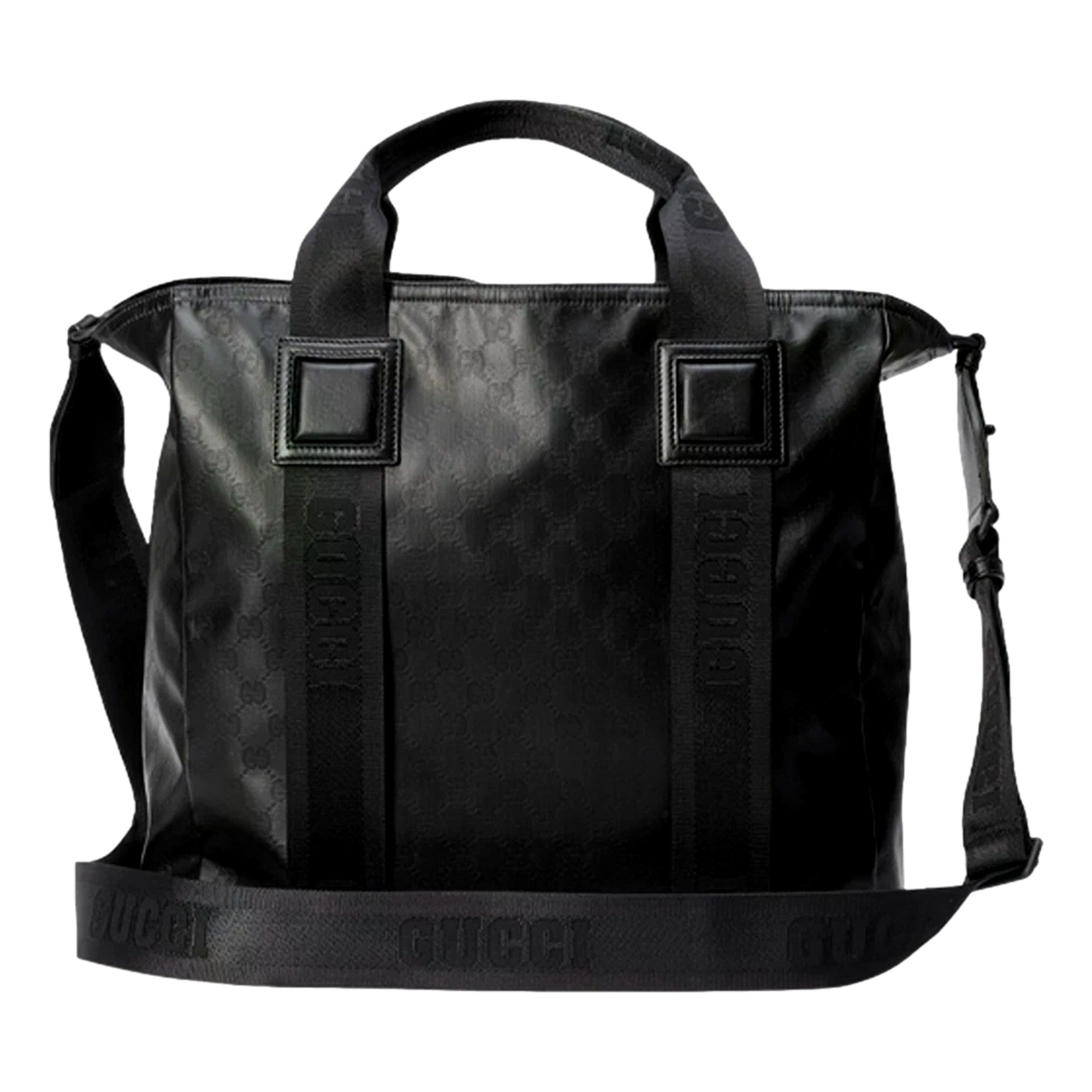 Gucci GG Crystal Black Canvas Travel Tote Bag - available at Queen Bee of Beverly Hills. 