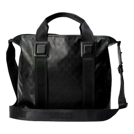 Gucci GG Crystal Black Canvas Travel Tote Bag - available at Queen Bee of Beverly Hills. 