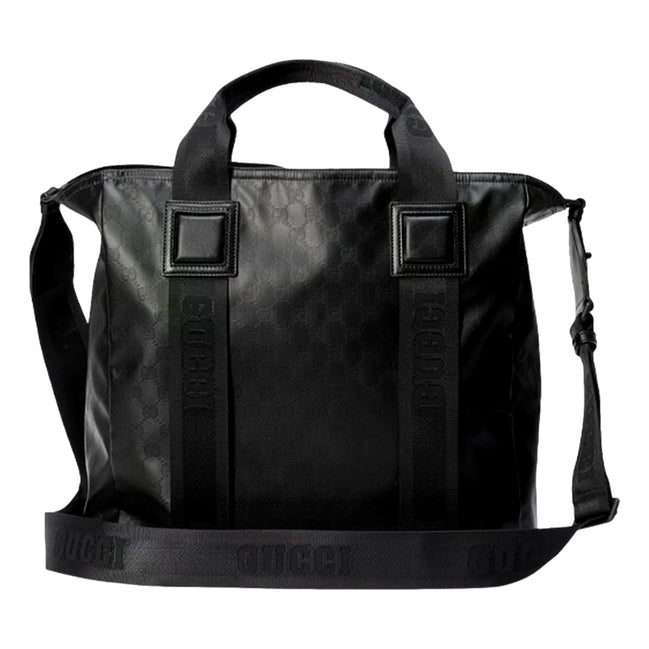Gucci GG Crystal Black Canvas Travel Tote Bag - available at Queen Bee of Beverly Hills. 