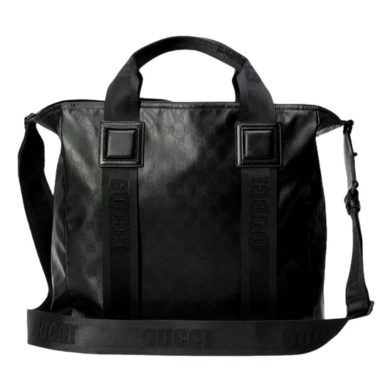 Gucci GG Crystal Black Canvas Travel Tote Bag - available at Queen Bee of Beverly Hills. 