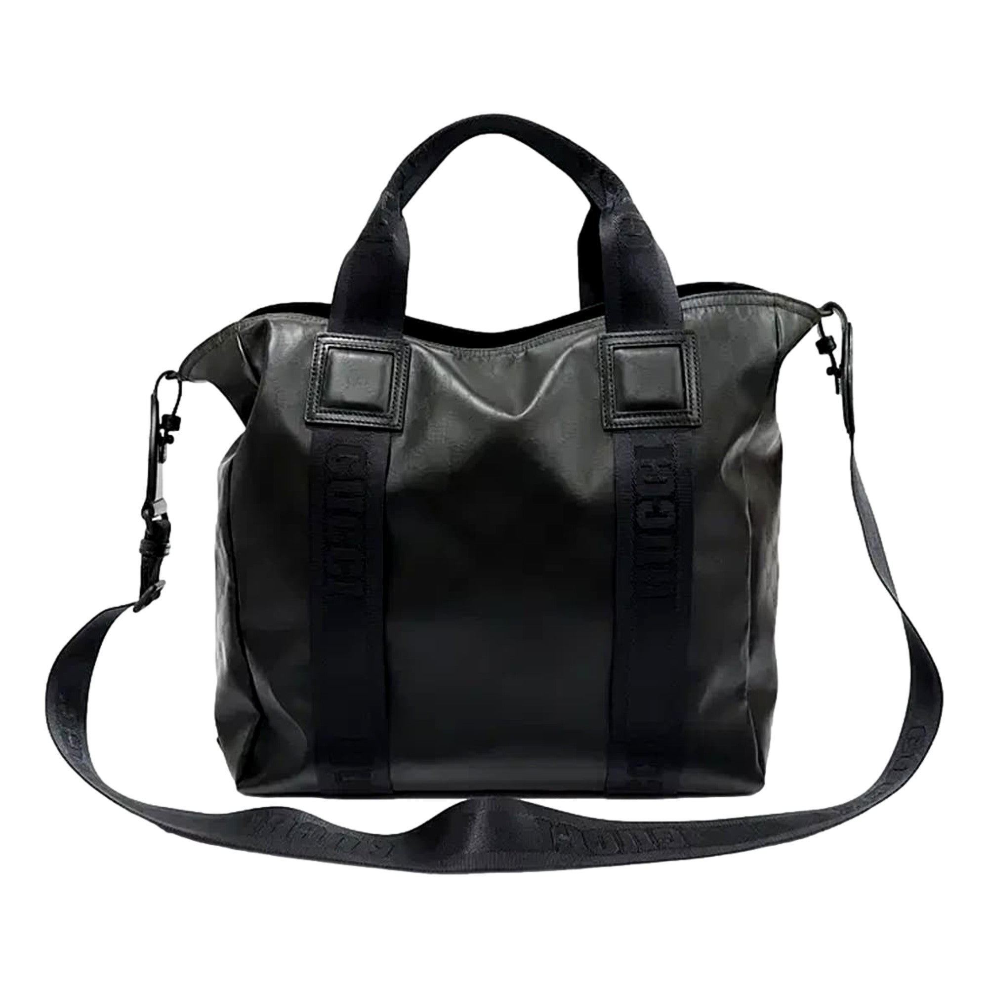 Gucci GG Crystal Black Canvas Travel Tote Bag - available at Queen Bee of Beverly Hills. 