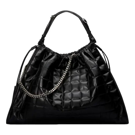 Gucci Deco Fringe Large Leather Tote Bag Black