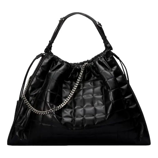 Gucci Deco Fringe Large Leather Tote Bag Black