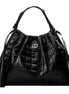 Gucci Deco Fringe Large Leather Tote Bag Black