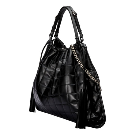 Gucci Deco Fringe Large Leather Tote Bag Black