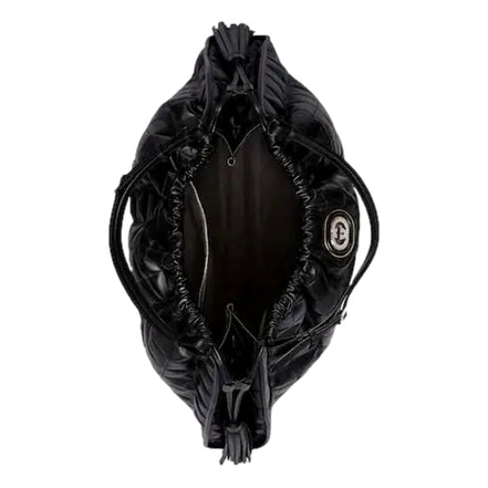 Gucci Deco Fringe Large Leather Tote Bag Black