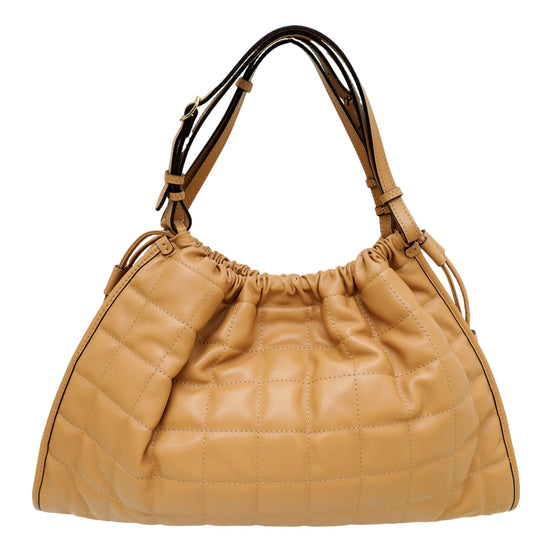 Gucci Deco Fringe Medium Leather Tote Bag Camelia Beige