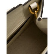 Gucci Diana Mini Bamboo Top Handle Jumbo GG Canvas Cream Leather Handbag