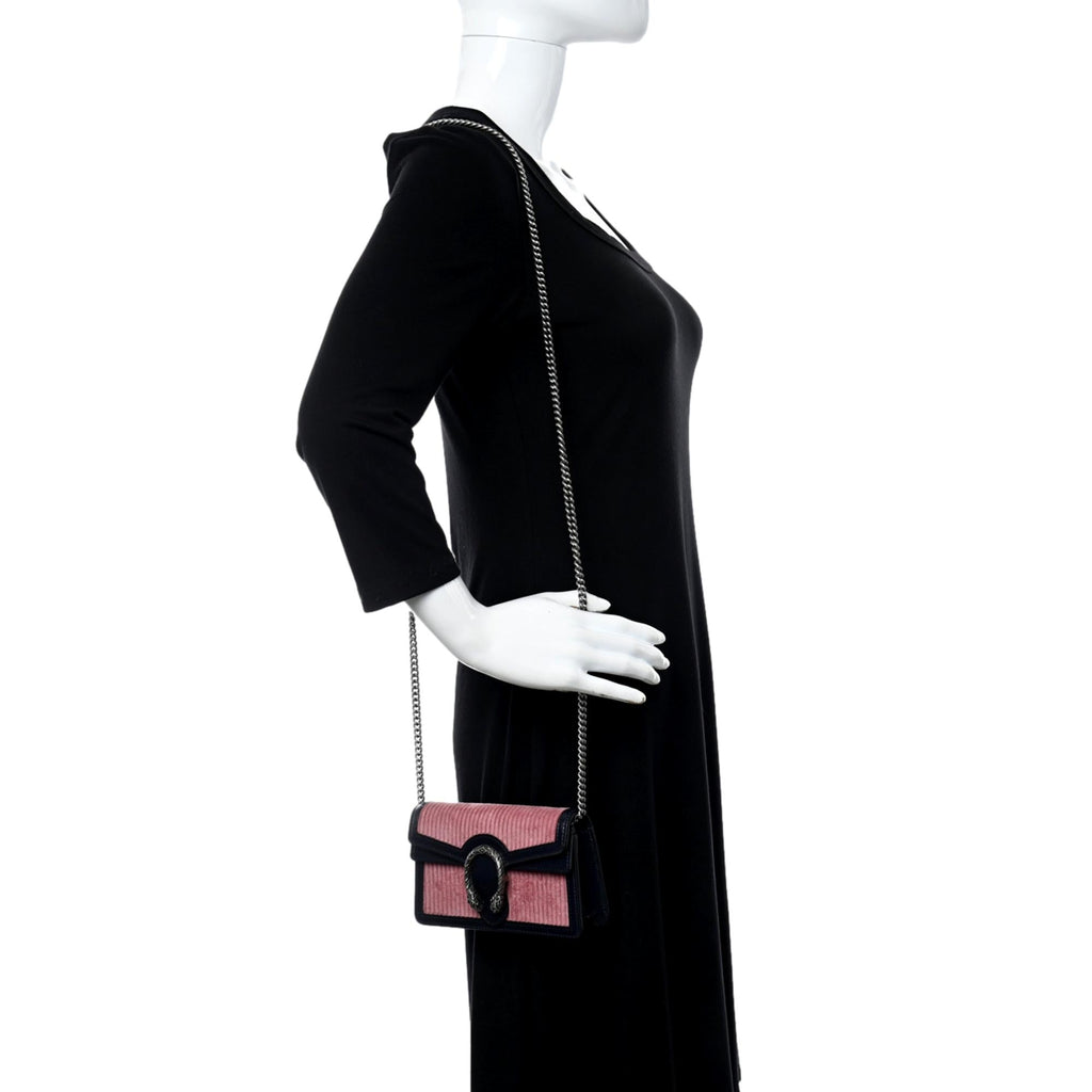 Gucci Dionysus Pink Corduroy Super Mini Crossbody Clutch Bag – Queen Bee of  Beverly Hills