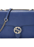 Gucci Dollar Interlocking GG Blue Leather Medium Chain Shoulder Bag available at Queen Bee of Beverly Hills