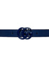 Gucci Double GG Marmont Belt Leather Blue 110/44 available at Queen Bee of Beverly Hills
