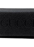 Gucci Embossed Logo Mini Tri-Fold Wallet Black Pebbled Leather available at Queen Bee of Beverly Hills