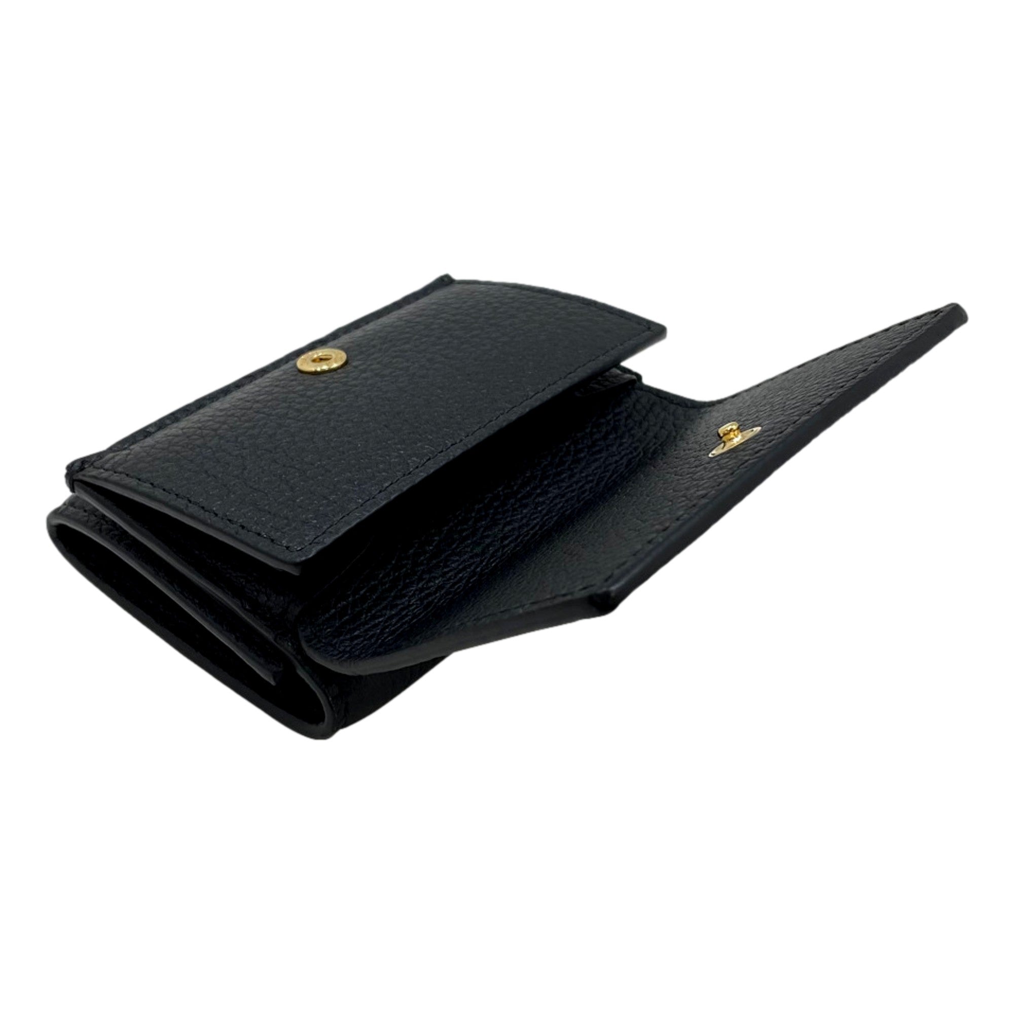 Gucci Embossed GG Tri-Fold Wallet Black | Queen Bee of Beverly Hills