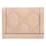 Gucci GG Matelassé Pink Sand Leather Card Case Wallet