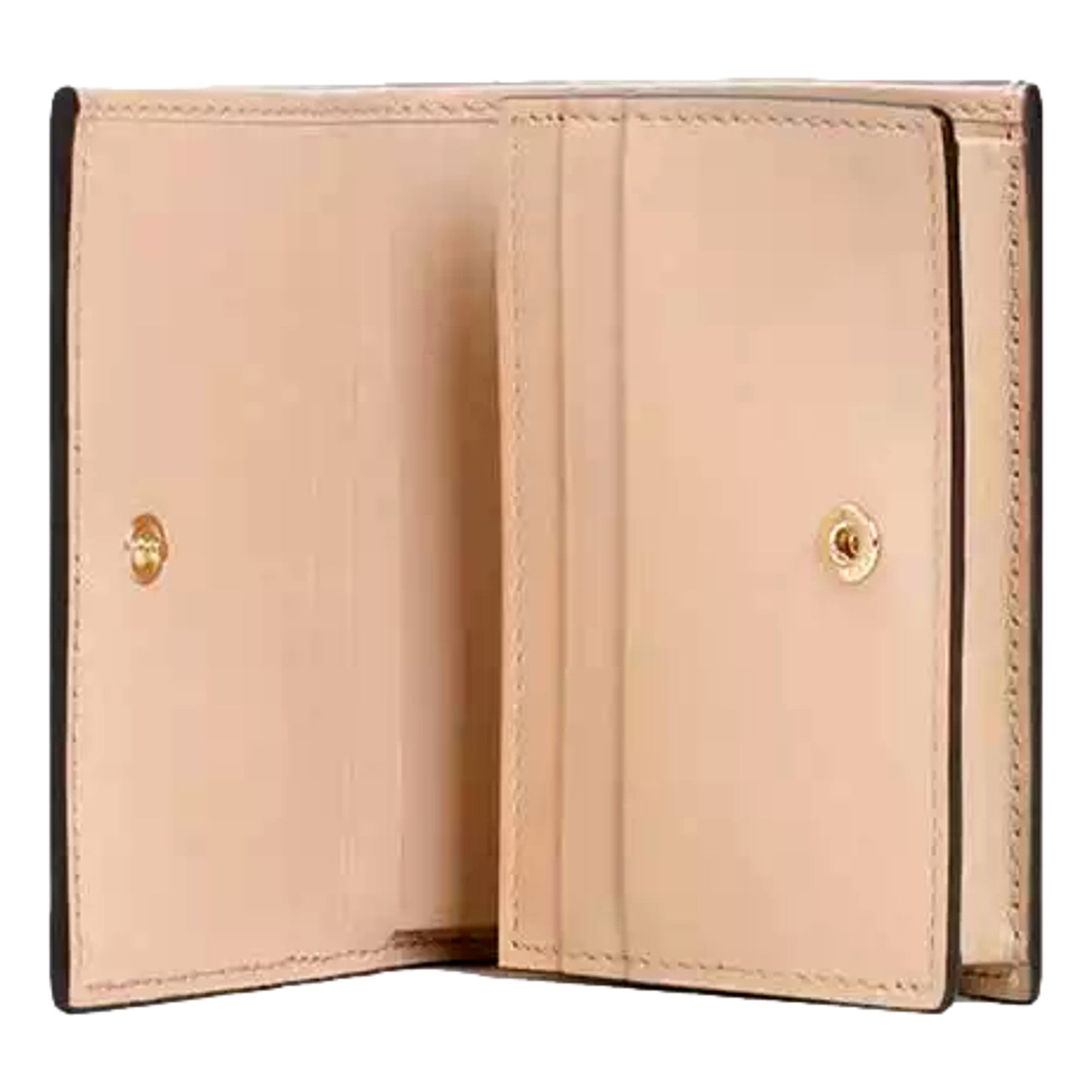 Gucci GG Matelassé Pink Sand Leather Card Case Wallet