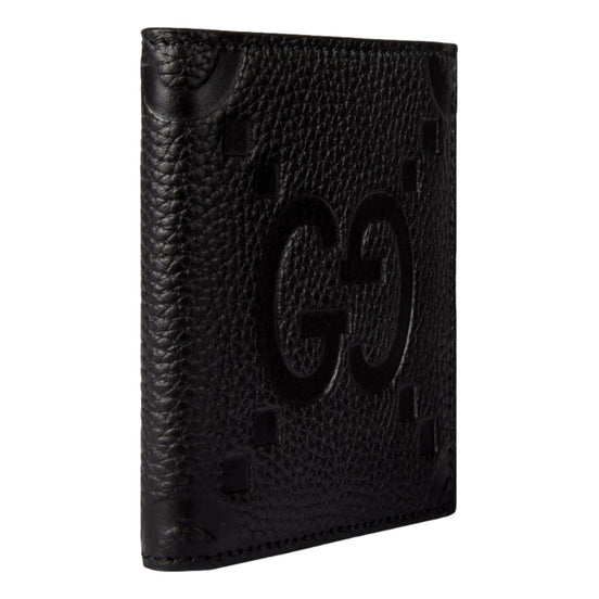 Gucci GG Embossed Black Leather Bifold Wallet