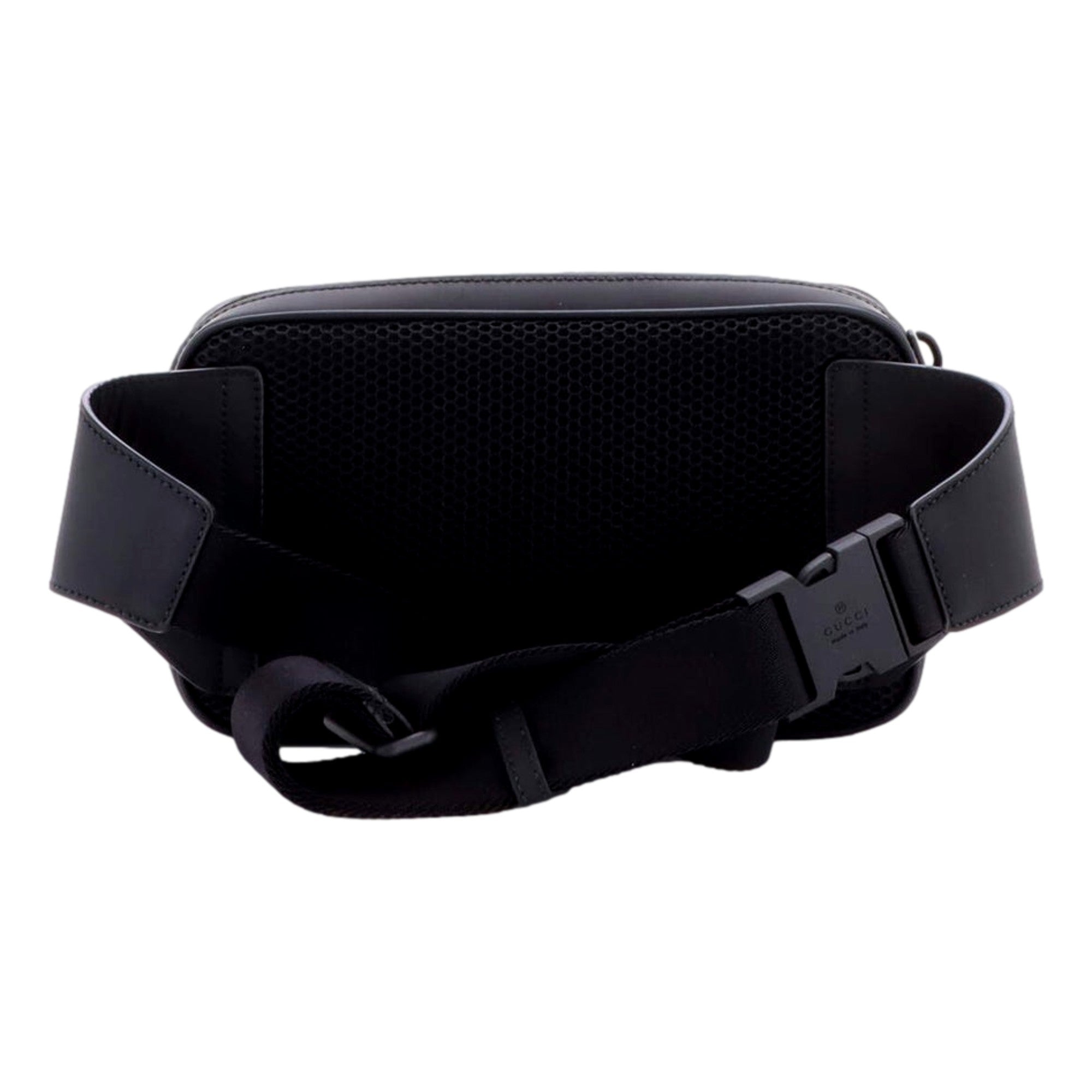 Gucci GG Rubber Effect Small Belt Bag Body Bag Waist Pouch Black - available at Queen Bee of Beverly Hills.
