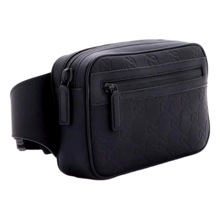 Gucci GG Rubber Effect Small Belt Bag Body Bag Waist Pouch Black - available at Queen Bee of Beverly Hills.