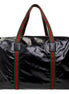 Gucci GG Black Glossy ‘Duffle Maxi’ Calfskin Leather Trim Duffel Bag available at Queen Bee of Beverly Hills
