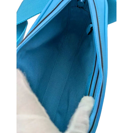 Gucci GG Rubber Effect Crossbody Bag in Blue sold at Queen Bee of Beverly Hills