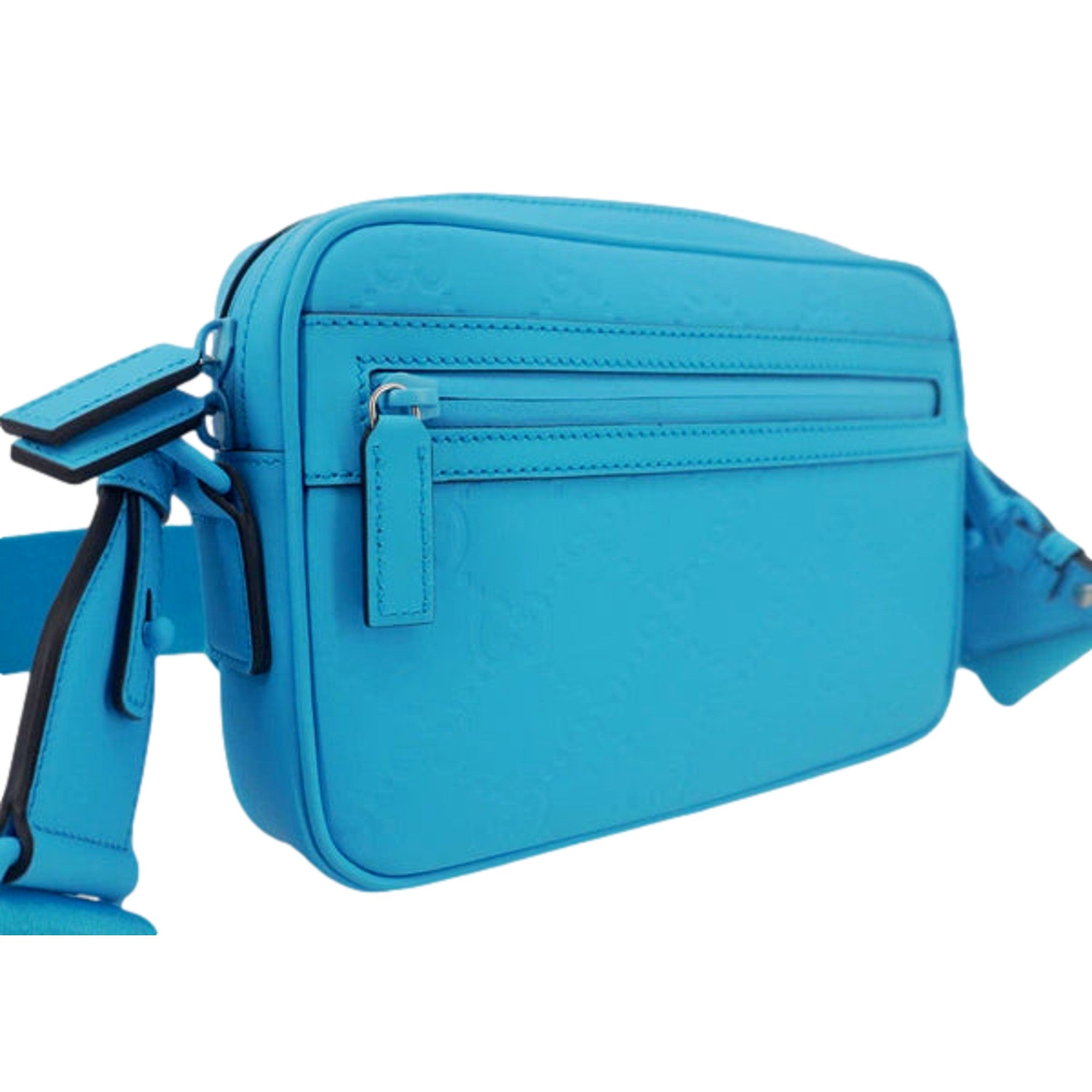 Gucci GG Rubber Effect Crossbody Bag in Blue sold at Queen Bee of Beverly Hills