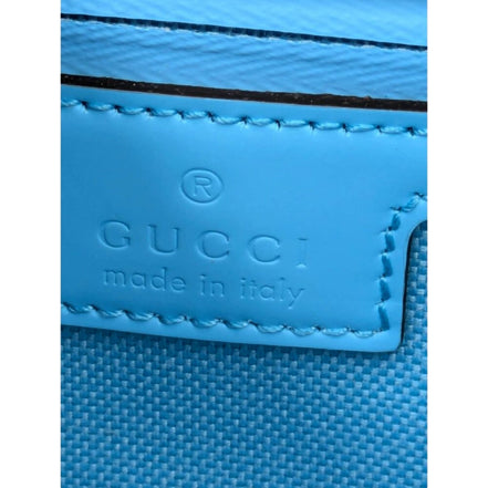 Gucci GG Rubber Effect Crossbody Bag in Blue sold at Queen Bee of Beverly Hills