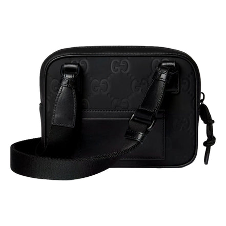 Gucci GG Rubber Effect Black Mini Crossbody Bag - available at Queen Bee of Beverly Hills. 