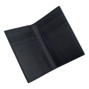 Gucci GG Emblem Black Leather and Canvas Vertical Bifold Wallet - Available at Queen Bee of Beverly Hills