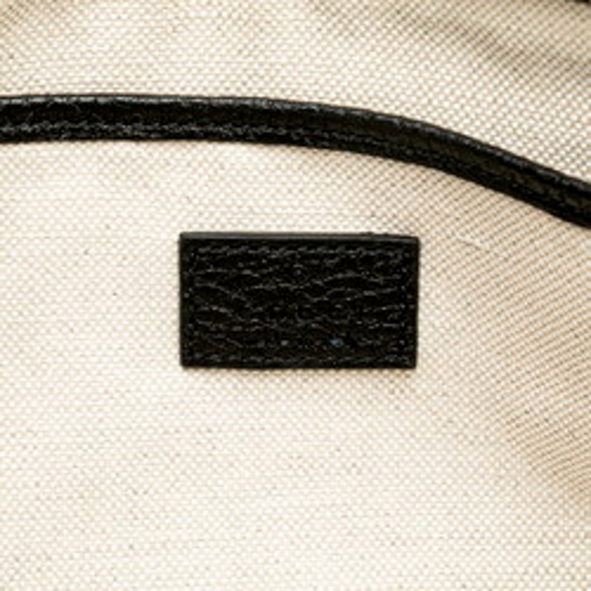 Gucci GG Emblem Black Leather Shoulder Bag Chain Strap available at Queen Bee of Beverly Hills